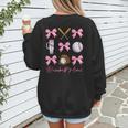 Baseball Mimi Era Bows Baseball Mom Women Women's Sweatshirt Back Print Baseball Mimi Era Bows Baseball Mom Women Women's Sweatshirt Back Print