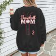 Baseball Mom 2 Number 2 Jersey Team Numbered Jersey Women's Sweatshirt Back Print