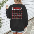 Baseball Mom Alphabet Parent Mama Player Game Sport Fan Women's Sweatshirt Back Print Baseball Mom Alphabet Parent Mama Player Game Sport Fan Women's Sweatshirt Back Print