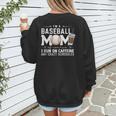 Baseball Mom Caffeine Fueled Game Day Essential Women's Sweatshirt Back Print