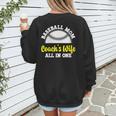 Baseball Mom Coach's Wife All In One Sports Player Coach Women's Sweatshirt Back Print