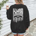 Baseball MOM Cool USA American Flag Family Reunion Women's Sweatshirt Back Print Baseball MOM Cool USA American Flag Family Reunion Women's Sweatshirt Back Print