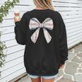 Baseball Mom Coquette Bow Baseball Mama Women's Sweatshirt Back Print Baseball Mom Coquette Bow Baseball Mama Women's Sweatshirt Back Print