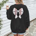 Baseball Mom Coquette Bow Mother's Day Baseball Mom Tees Women's Sweatshirt Back Print Baseball Mom Coquette Bow Mother's Day Baseball Mom Tees Women's Sweatshirt Back Print