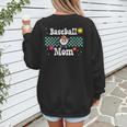 Baseball Mom Cute Retro Look Mothers Will Love Women's Sweatshirt Back Print