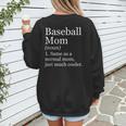 Baseball Mom Definition Sarcastic Sports Women's Sweatshirt Back Print
