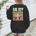In My Baseball Mom Era Retro Groovy Style Sports Mama Women's Sweatshirt Back Print In My Baseball Mom Era Retro Groovy Style Sports Mama Women's Sweatshirt Back Print