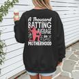 Baseball Mom Heart Ball Graphic Mother's Day Women's Sweatshirt Back Print Baseball Mom Heart Ball Graphic Mother's Day Women's Sweatshirt Back Print