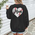 Baseball Mom Heart Mother's Day Mom Grandma Mama Boys Girls Women's Sweatshirt Back Print Baseball Mom Heart Mother's Day Mom Grandma Mama Boys Girls Women's Sweatshirt Back Print