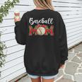 Baseball Mom Leopard Game Day Mom Life Mother's Day Women's Sweatshirt Back Print Baseball Mom Leopard Game Day Mom Life Mother's Day Women's Sweatshirt Back Print