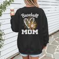 Baseball Mom Leopard Heart Matching Family Women's Sweatshirt Back Print