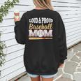 Baseball Mom Leopard Print Loud And Proud With Ball & Bat Women's Sweatshirt Back Print Baseball Mom Leopard Print Loud And Proud With Ball & Bat Women's Sweatshirt Back Print