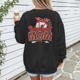 Baseball Mom Mama Mother's Day Leopard Sport Mom Mama Women's Sweatshirt Back Print