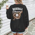 Baseball Mom Baseball Player Women's Sweatshirt Back Print Baseball Mom Baseball Player Women's Sweatshirt Back Print