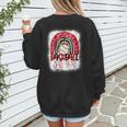 Baseball Mom Rainbow Boho Mommy Women's Sweatshirt Back Print