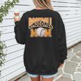 Baseball Mom Sports Orange Women's Sweatshirt Back Print Baseball Mom Sports Orange Women's Sweatshirt Back Print