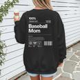 Baseball Mom Graphic Tees For Women Women's Sweatshirt Back Print Baseball Mom Graphic Tees For Women Women's Sweatshirt Back Print