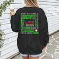 Baseball Mom Traits For Great Mothers Grey And Green Women's Sweatshirt Back Print Baseball Mom Traits For Great Mothers Grey And Green Women's Sweatshirt Back Print
