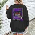 Baseball Mom Traits For Great Mothers Grey And Purple Women's Sweatshirt Back Print Baseball Mom Traits For Great Mothers Grey And Purple Women's Sweatshirt Back Print