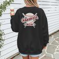 Baseball Mom Vintage Retro Game Day Son Supporter Fan Women's Sweatshirt Back Print