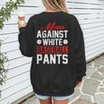 Baseball Moms Against White Baseball Pants Women's Sweatshirt Back Print Baseball Moms Against White Baseball Pants Women's Sweatshirt Back Print