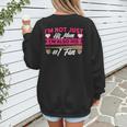 Baseball Moms I'm Not Just His Mom Baseball Mama Women's Sweatshirt Back Print