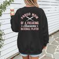 Baseball Player Pitcher Catcher Baseball Mom Mother Women's Sweatshirt Back Print