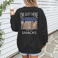Baseball Sport I’m Just Here For The Snacks Baseball Mom Women's Sweatshirt Back Print Baseball Sport I’m Just Here For The Snacks Baseball Mom Women's Sweatshirt Back Print