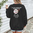 My Boy Might Not Always Swing Humors Baseball Mom Women's Sweatshirt Back Print