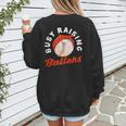 Busy Raising Ballers Baseball Mom Sons Women's Sweatshirt Back Print Busy Raising Ballers Baseball Mom Sons Women's Sweatshirt Back Print