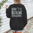 Busy Raising Ballers Graphic For Baseball Moms Women's Sweatshirt Back Print