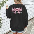 Coquette Baseball Mom Sorry Can't Baseball Bye Mother's Day Women's Sweatshirt Back Print