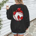 Custom Baseball Mom Number 25 Heart For Mom Mommy Women's Sweatshirt Back Print Custom Baseball Mom Number 25 Heart For Mom Mommy Women's Sweatshirt Back Print
