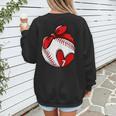 Custom Baseball Mom Number 7 Heart For Mom Mommy Women's Sweatshirt Back Print Custom Baseball Mom Number 7 Heart For Mom Mommy Women's Sweatshirt Back Print