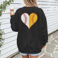 Cute Love Baseball Fast Pitch Softball Heart Baseball Mom Women's Sweatshirt Back Print Cute Love Baseball Fast Pitch Softball Heart Baseball Mom Women's Sweatshirt Back Print