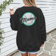 Cute Mama Script Font On Baseball Mom Women's Sweatshirt Back Print Cute Mama Script Font On Baseball Mom Women's Sweatshirt Back Print