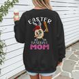 Dabbing Easter Baseball Mom Mother's Day Bunny Sunday Egg Women's Sweatshirt Back Print