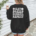 Eat Sleep Baseball Repeat Baseball Lover Baseball Mom Girls Women's Sweatshirt Back Print Eat Sleep Baseball Repeat Baseball Lover Baseball Mom Girls Women's Sweatshirt Back Print