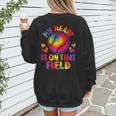 My Heart Is On That Field Cute Baseball Mom Women Women's Sweatshirt Back Print My Heart Is On That Field Cute Baseball Mom Women Women's Sweatshirt Back Print