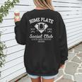 Home Plate Social Club Baseball Moms Group Tee Women's Sweatshirt Back Print Home Plate Social Club Baseball Moms Group Tee Women's Sweatshirt Back Print
