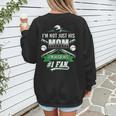 I'm Not Just His Mom I'm His Number 1 Fan Baseball Mommy Women's Sweatshirt Back Print