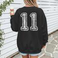 Jersey Number 11 T-Shirt Football Eleven Number Baseball Mom Women's Sweatshirt Back Print