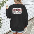 Leopard Baseball Mom Mama Mother's Day Son Daughter Boys Women's Sweatshirt Back Print
