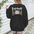 Leopard Baseball Mom Baseball Mama Retro Cute Mother's Day Women's Sweatshirt Back Print Leopard Baseball Mom Baseball Mama Retro Cute Mother's Day Women's Sweatshirt Back Print