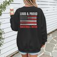 Loud & Proud Baseball Mom Sport Women's Sweatshirt Back Print