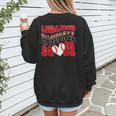 Loud Proud Baseball Mom Red Team Leopard Baseball Mom Squad Women's Sweatshirt Back Print