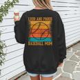 Loud And Proud Baseball Mom Vibrant Colorful Stripe Women's Sweatshirt Back Print