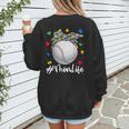 Messy Ball Puzzle Baseball Mom Life Autism Awareness Month Women's Sweatshirt Back Print Messy Ball Puzzle Baseball Mom Life Autism Awareness Month Women's Sweatshirt Back Print