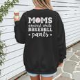 Moms Against White Baseball Pants For Baseball Moms Women's Sweatshirt Back Print Moms Against White Baseball Pants For Baseball Moms Women's Sweatshirt Back Print