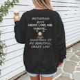 Mothering Boys Messy Loud Chaotic Baseball Mom Women's Sweatshirt Back Print Mothering Boys Messy Loud Chaotic Baseball Mom Women's Sweatshirt Back Print